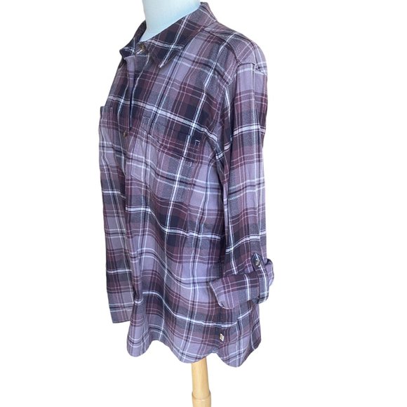 Carhartt Fairview Plaid Roll Tab Convertible Sleeve Western Fall Shirt-XL - Picture 6 of 15